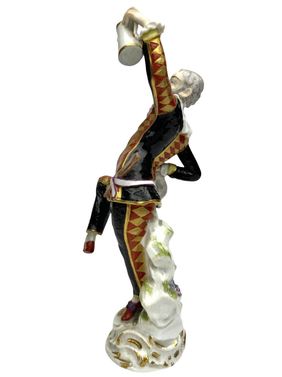 Meissen - Figure En Porcelaine Arlequin Dansant (Harlekin mit Deckelkanne)-photo-1