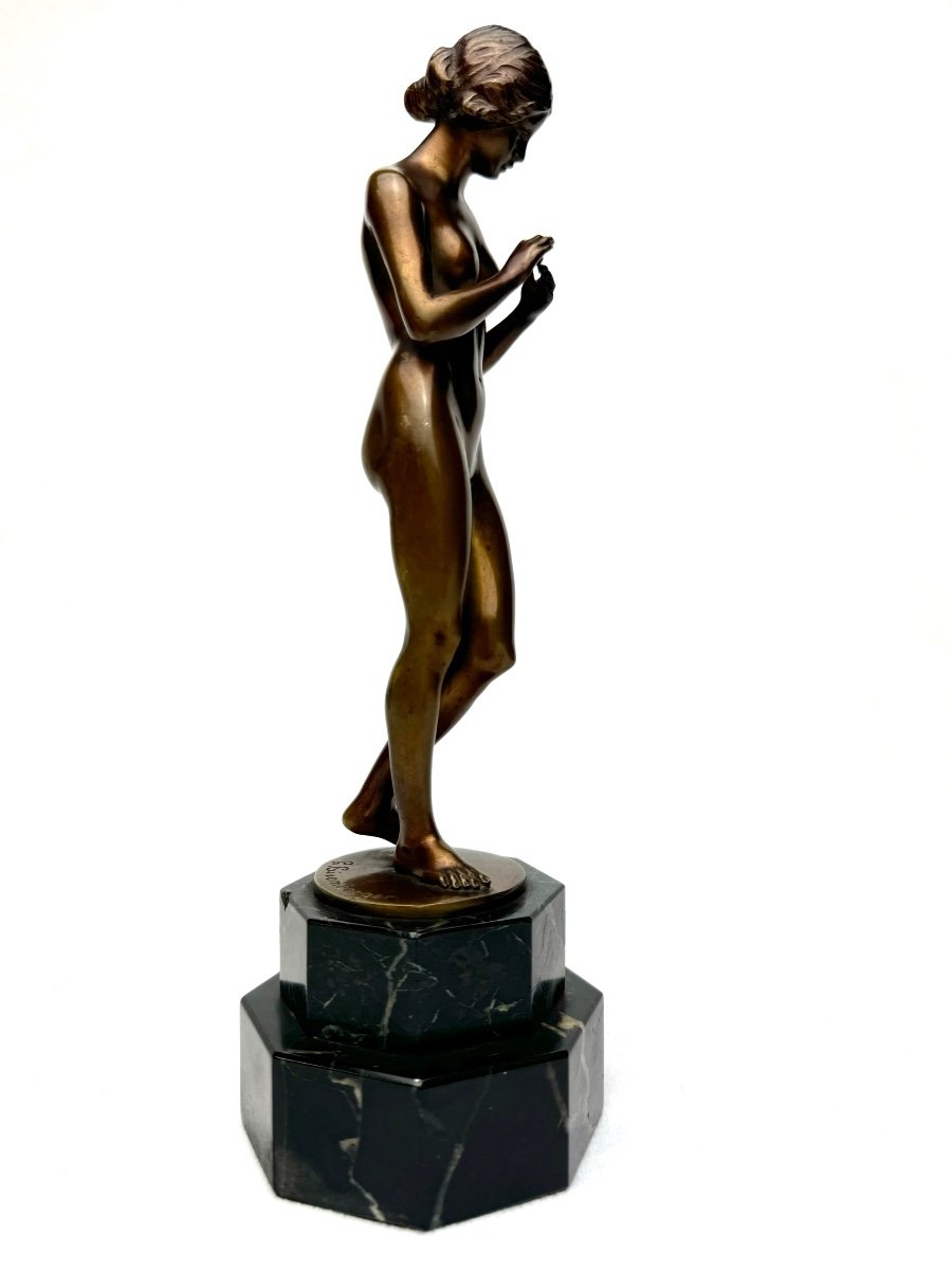 L. Eisenberger - Sculpture En Bronze Femme Nue -photo-2