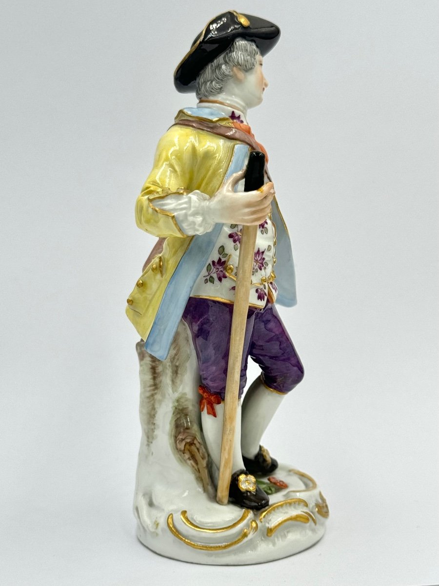 Meissen - Porcelain Figure Of A Child Gardener With Shepherd's Crook-photo-2