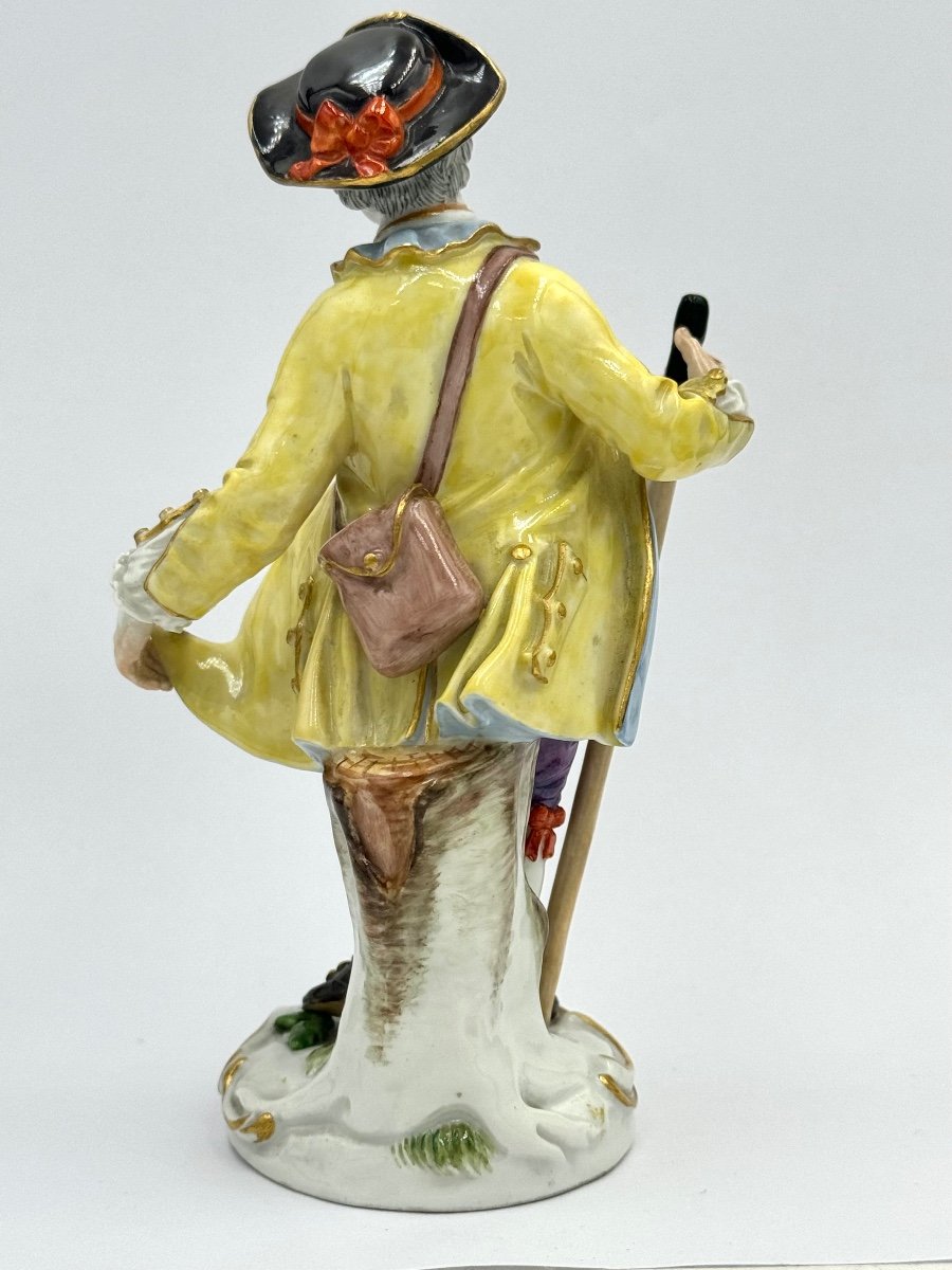 Meissen - Porcelain Figure Of A Child Gardener With Shepherd's Crook-photo-3