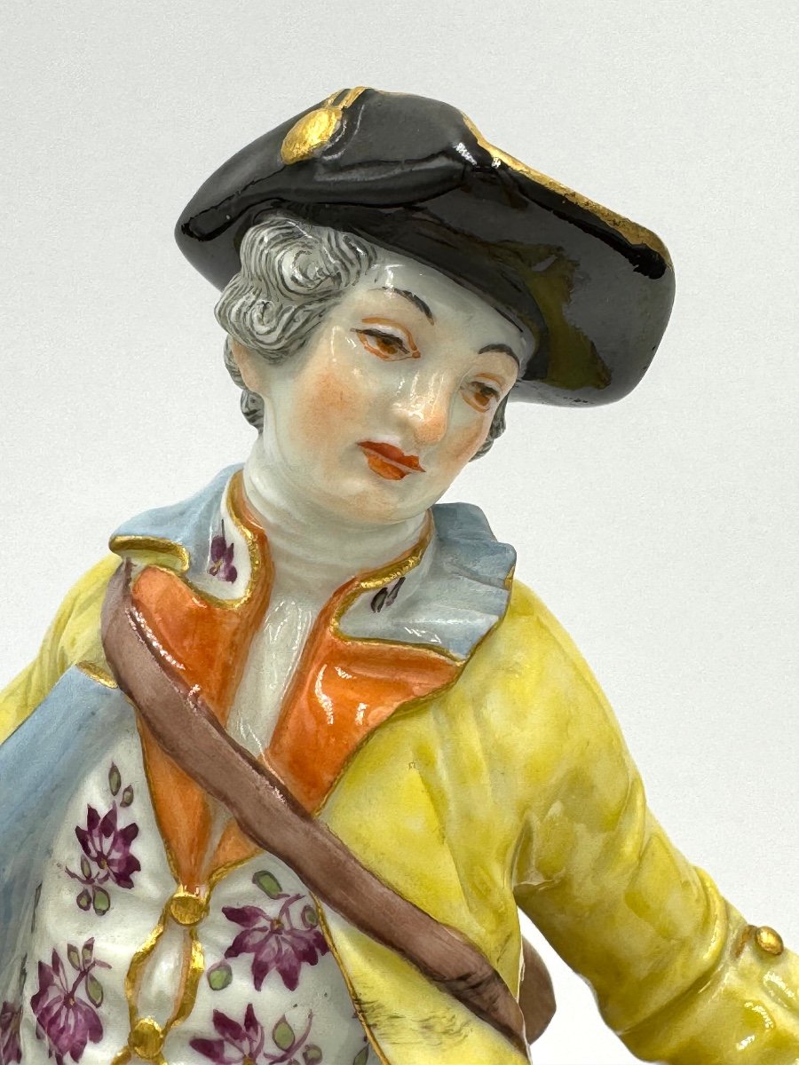 Meissen - Porcelain Figure Of A Child Gardener With Shepherd's Crook-photo-2