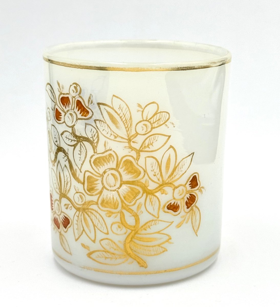 Gobelet En Opaline à Décor Des Fleurs De Cerisier-photo-2