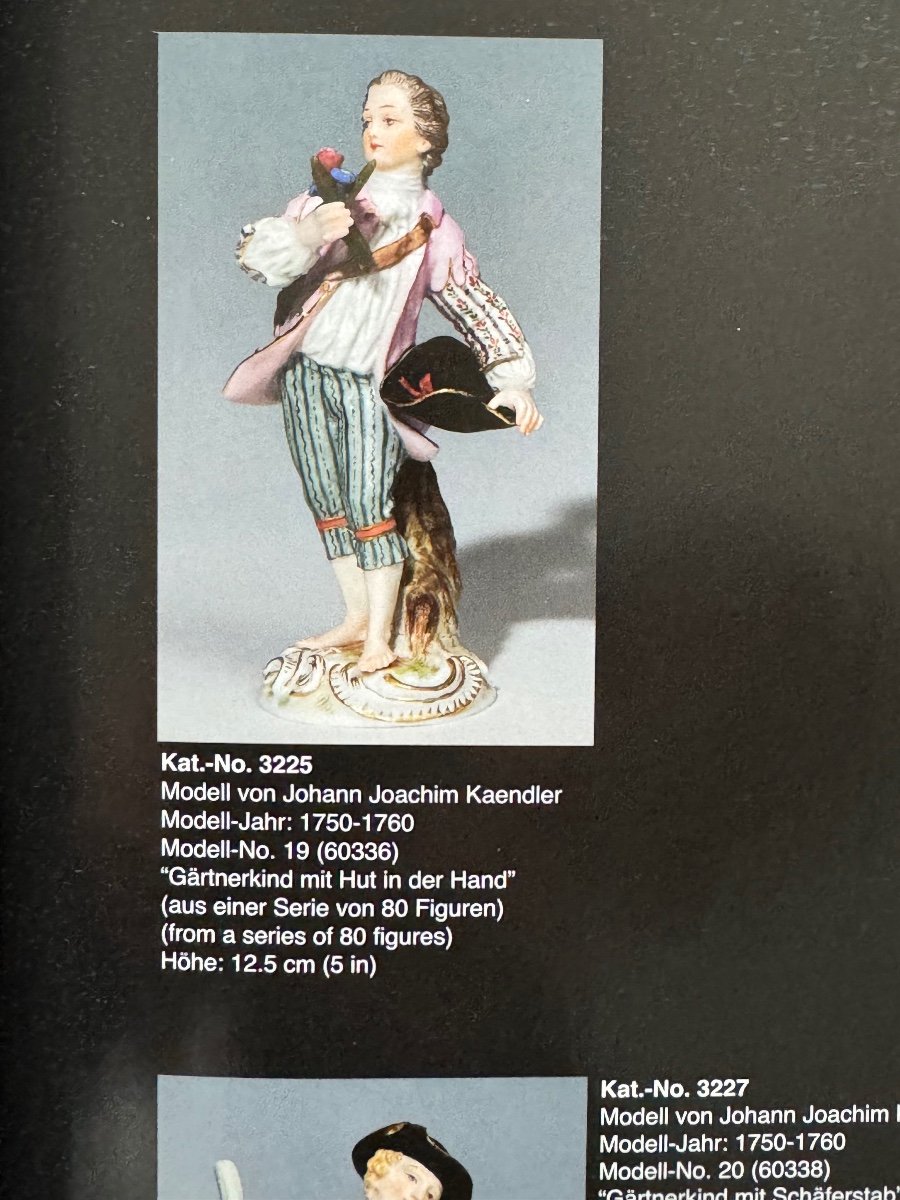 Meissen Porcelain Figurine - Child Gardener With Hat In Hand-photo-6