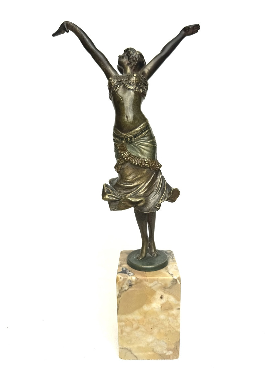 Paul Philippe Art Deco Bronze Figure "radha"