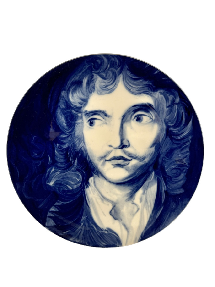 Meissen - Porcelain Plate Portrait Of Molière-photo-4