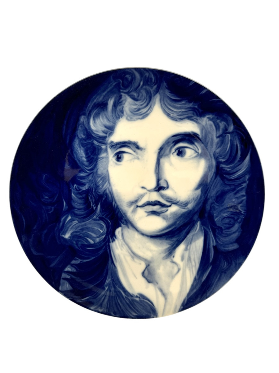 Meissen - Porcelain Plate Portrait Of Molière