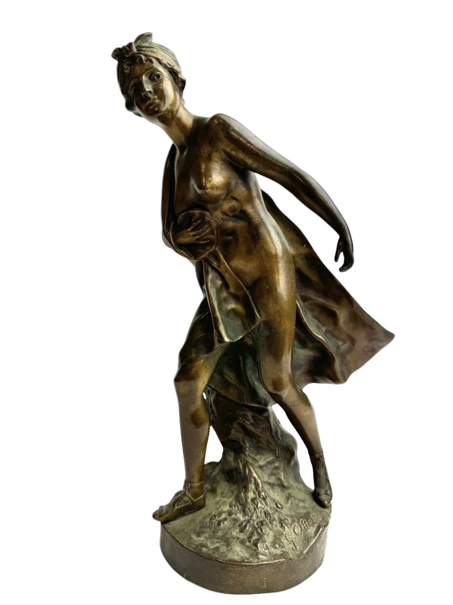 Gustavo Obiols Figure En Bronze, Femme Nude-photo-1