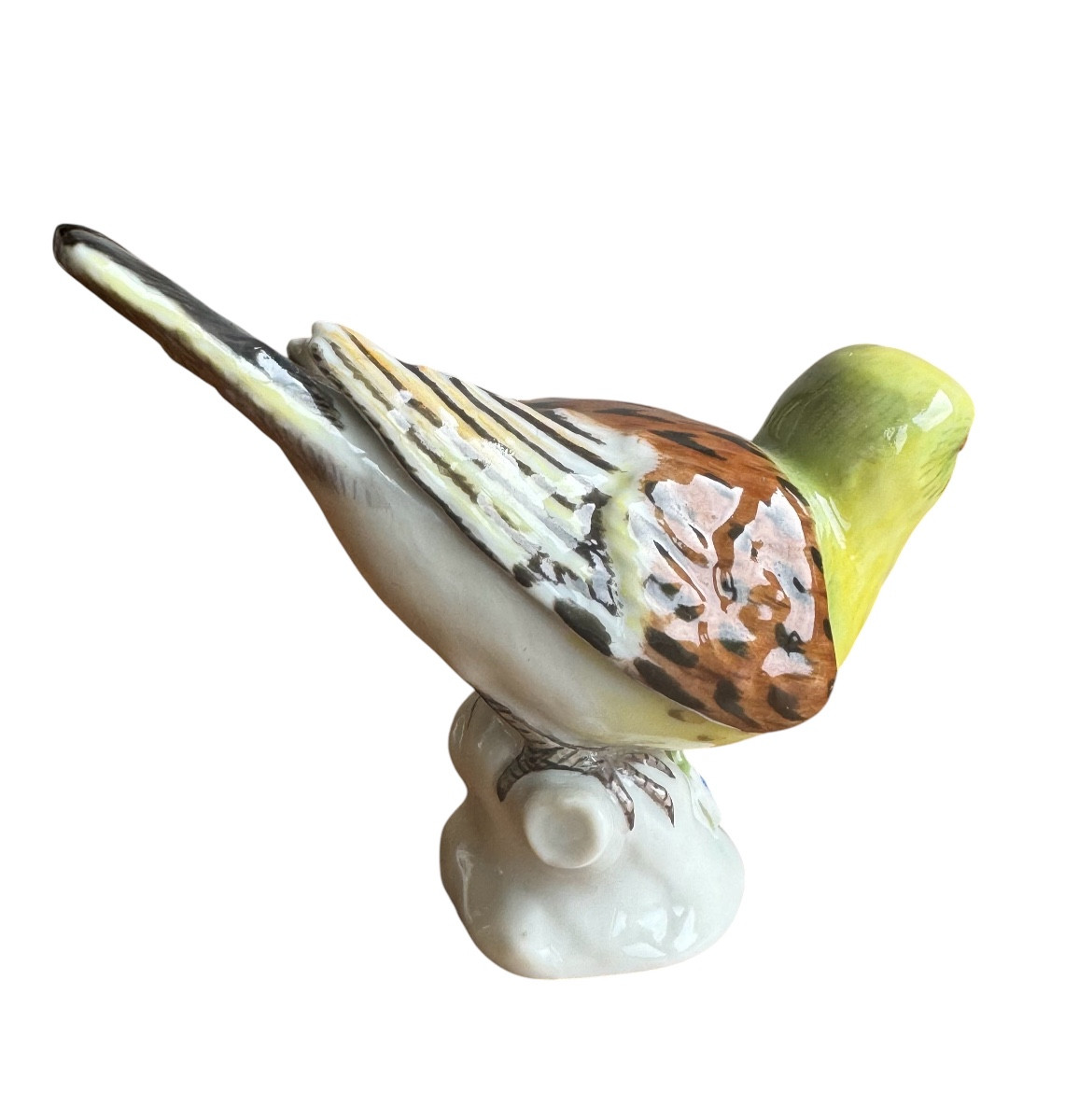 Meissen - Miniature Porcelain Figure Of A Yellowhammer-photo-4