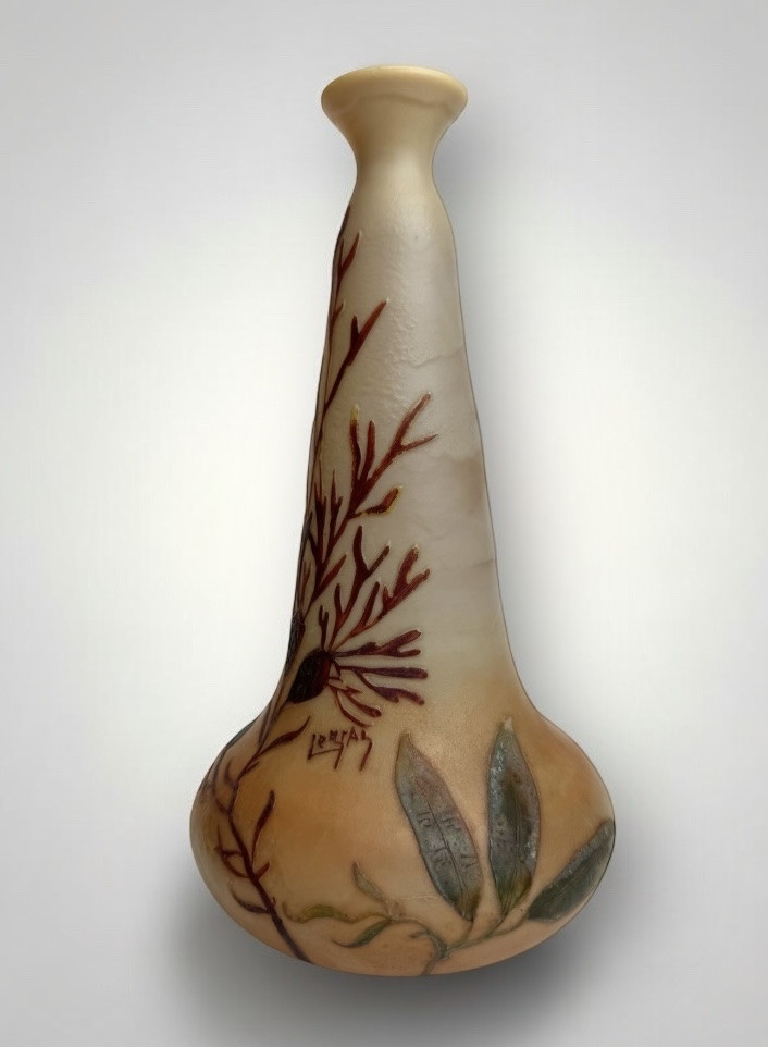 Legras Sumatra Vase With Seaweed Decor-photo-2