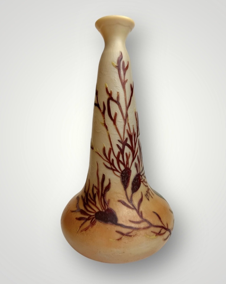 Legras Sumatra Vase With Seaweed Decor-photo-2