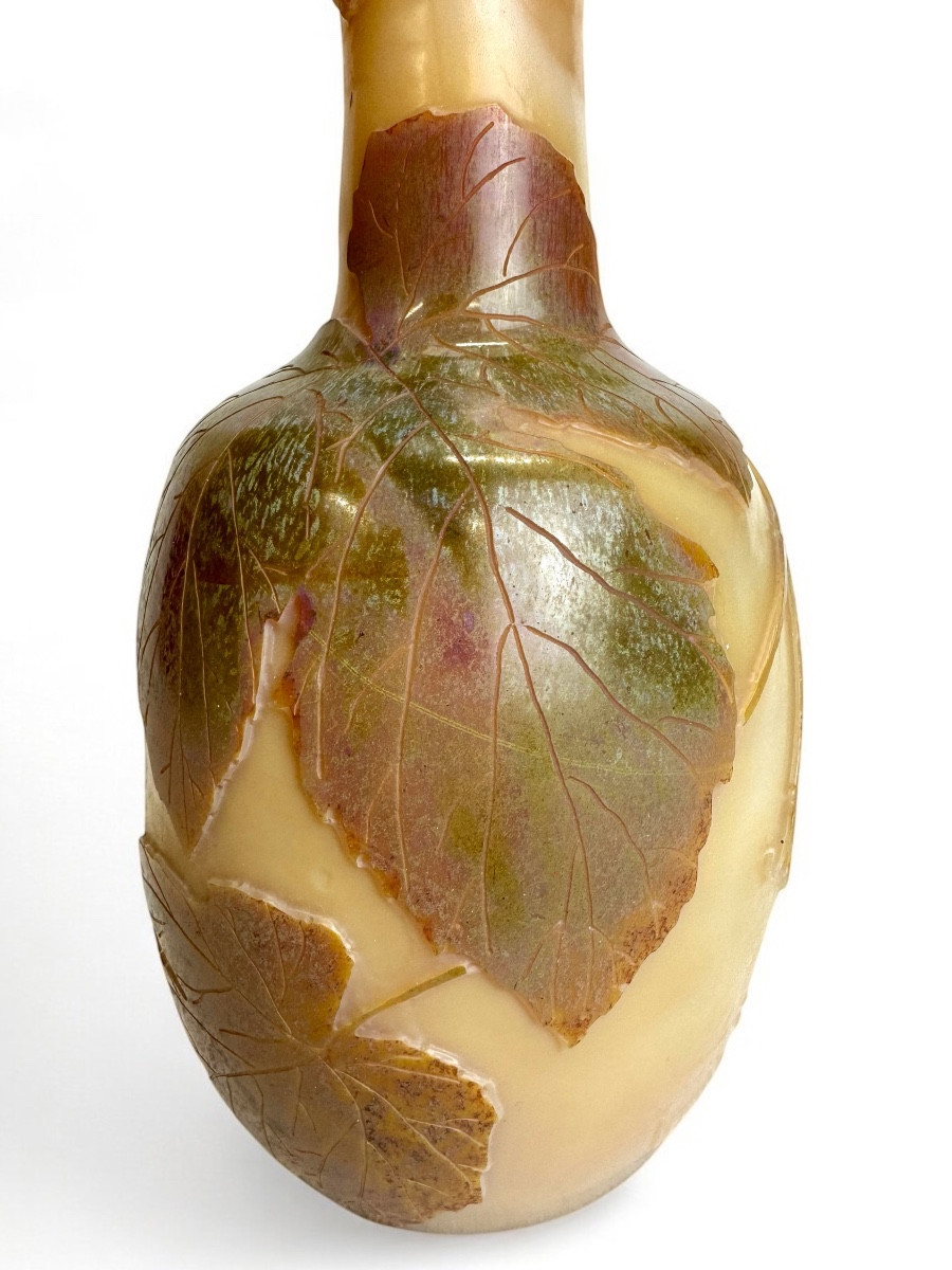 Legras Saint Denis Vase Decorated With Hops -photo-1