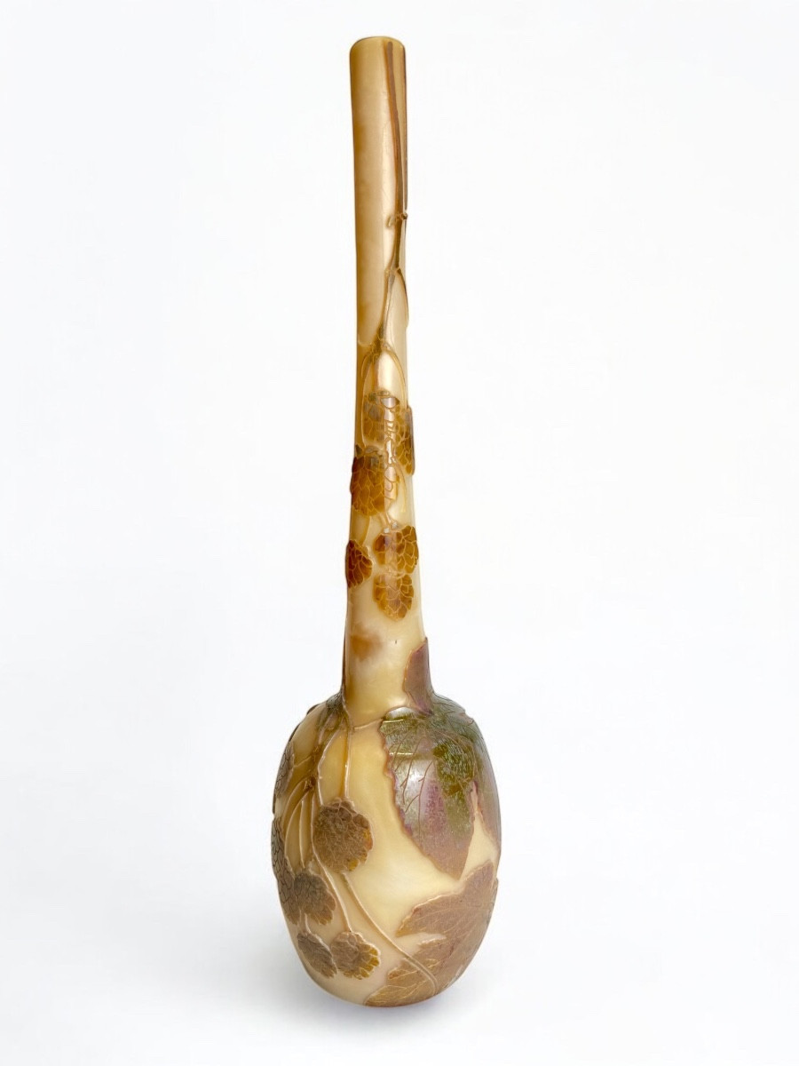 Legras Saint Denis Vase Decorated With Hops 