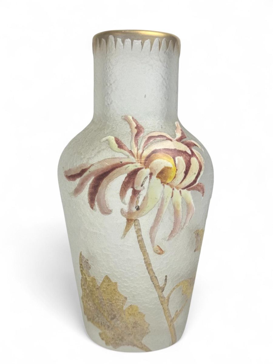 Montjoye - Vase à Décor Des Chrysanthèmes-photo-4