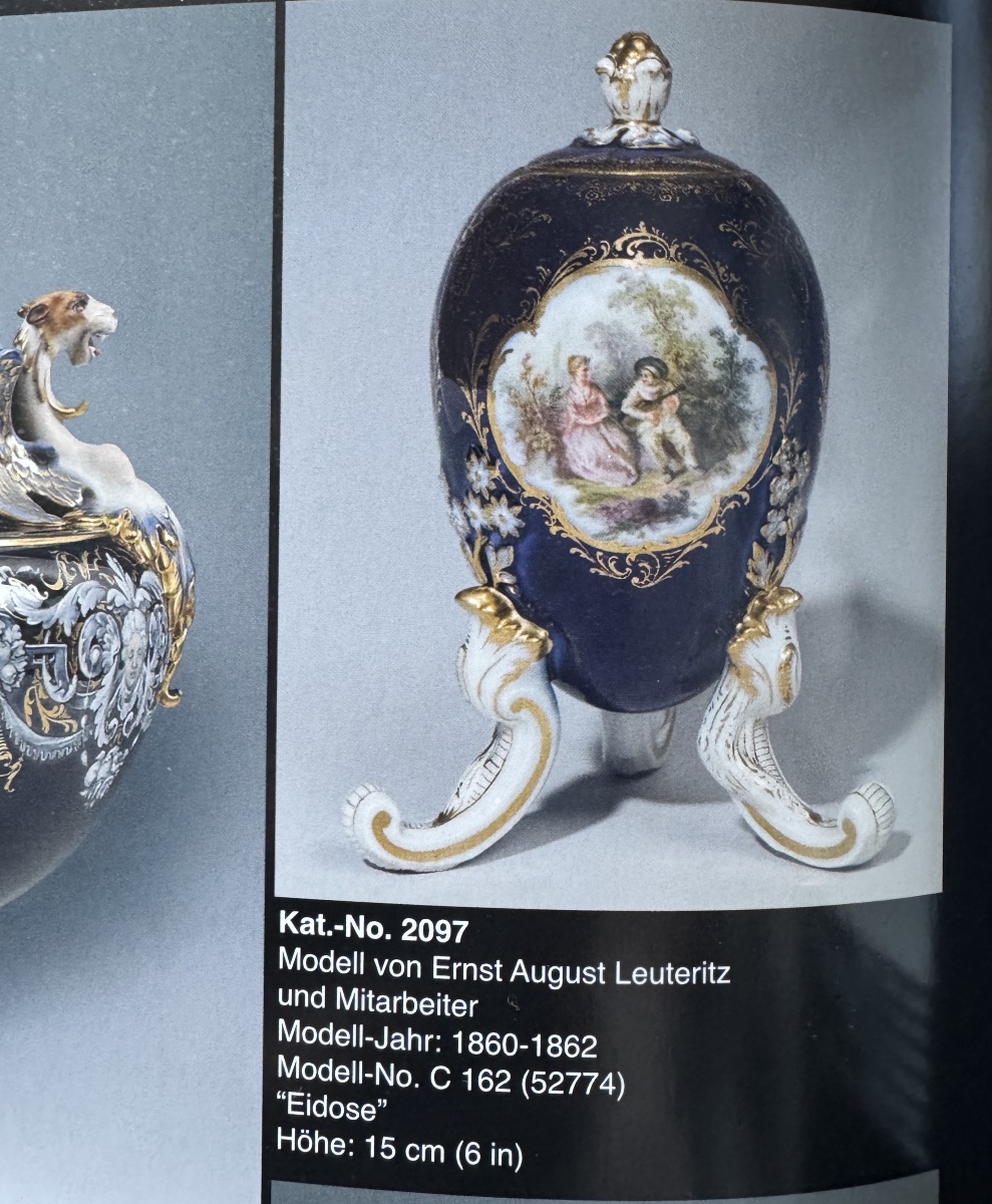 Boîte en forme d'œuf (Eidose) en porcelaine de Meissen-photo-7