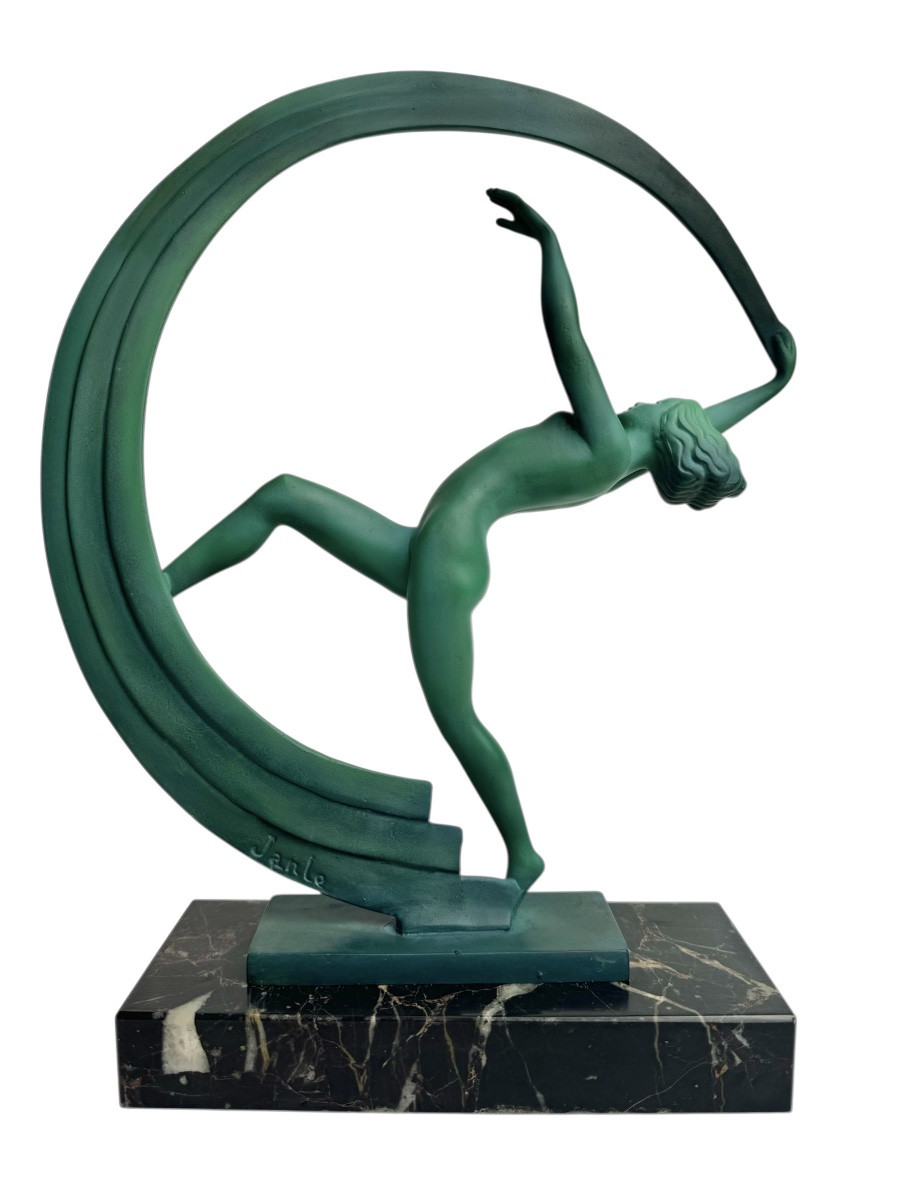 Janle - Max Le Verrier - Sculpture art déco Bacchanale -photo-4