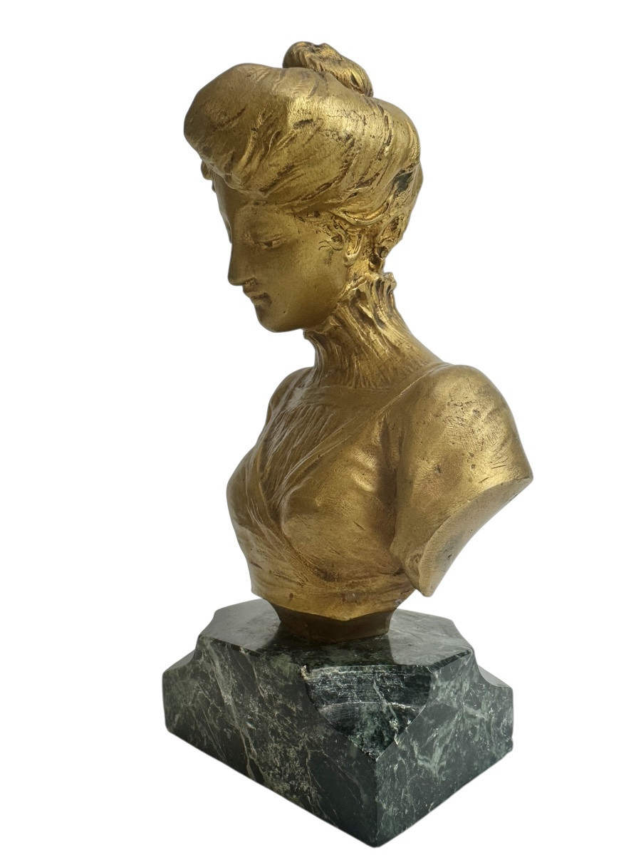 Lenormand, buste de femme en bronze -photo-1