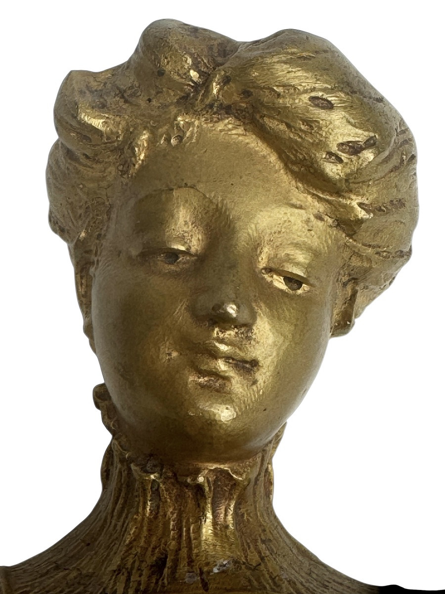 Lenormand, buste de femme en bronze -photo-3