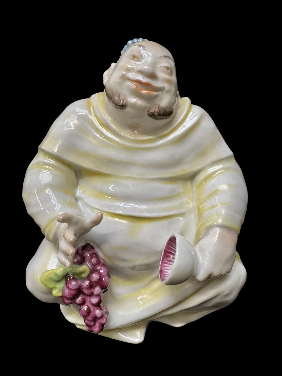 Volkstedt - Porcelain Figure Of A Smiling Monk By Emil Paul Börner
