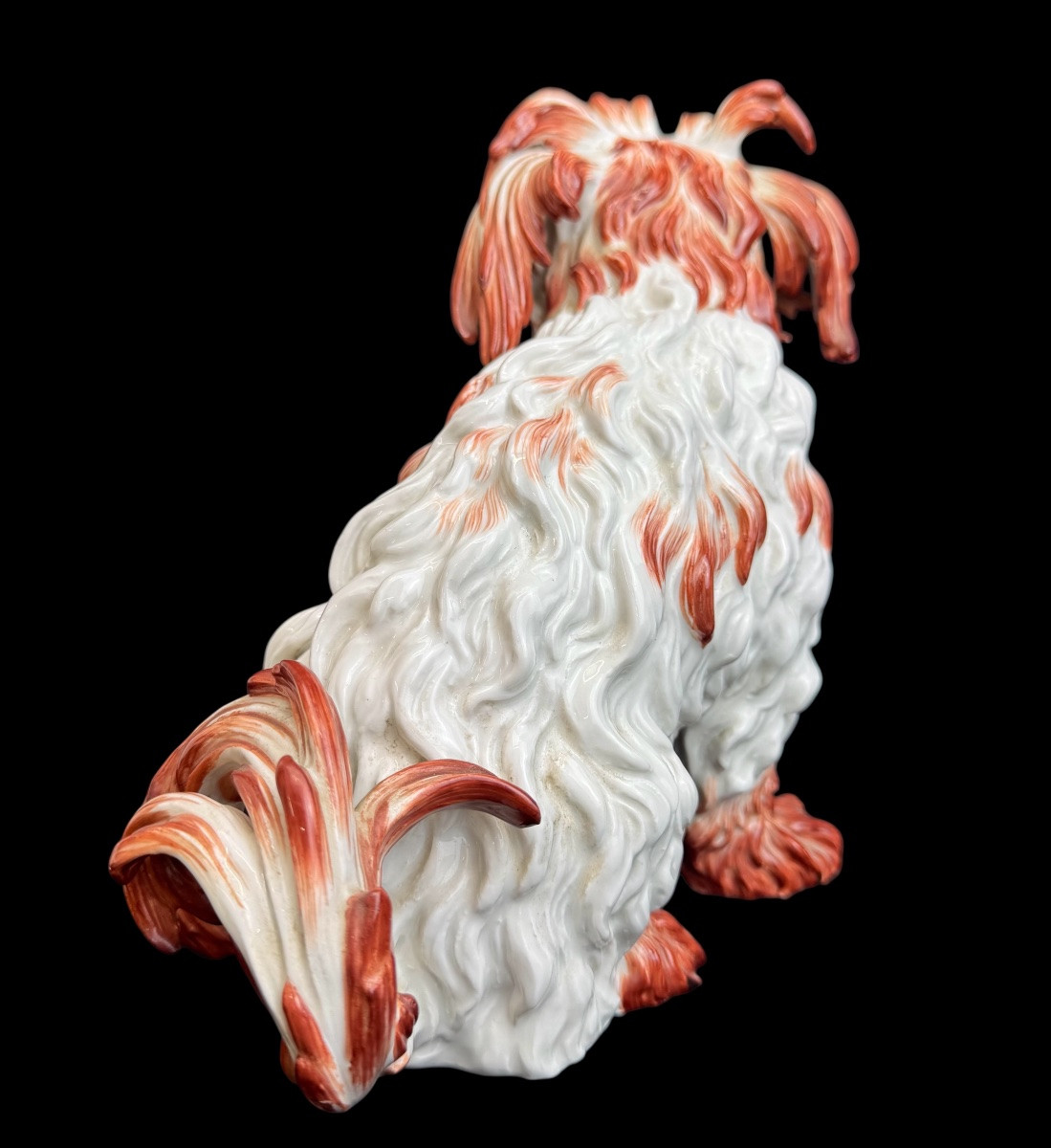Meissen Figure en Porcelaine Chien Bolognais-photo-1