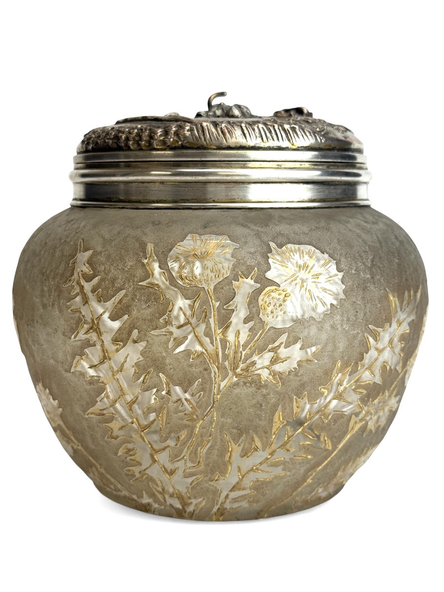 Victor Saglier - Candy Box Decorated With Lilies And Thistles 