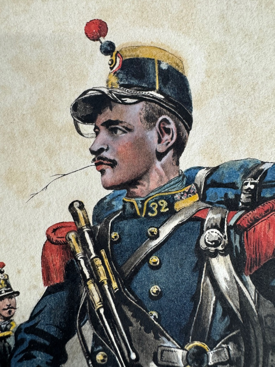 Léon Béere, Watercolor After Detaille -photo-3