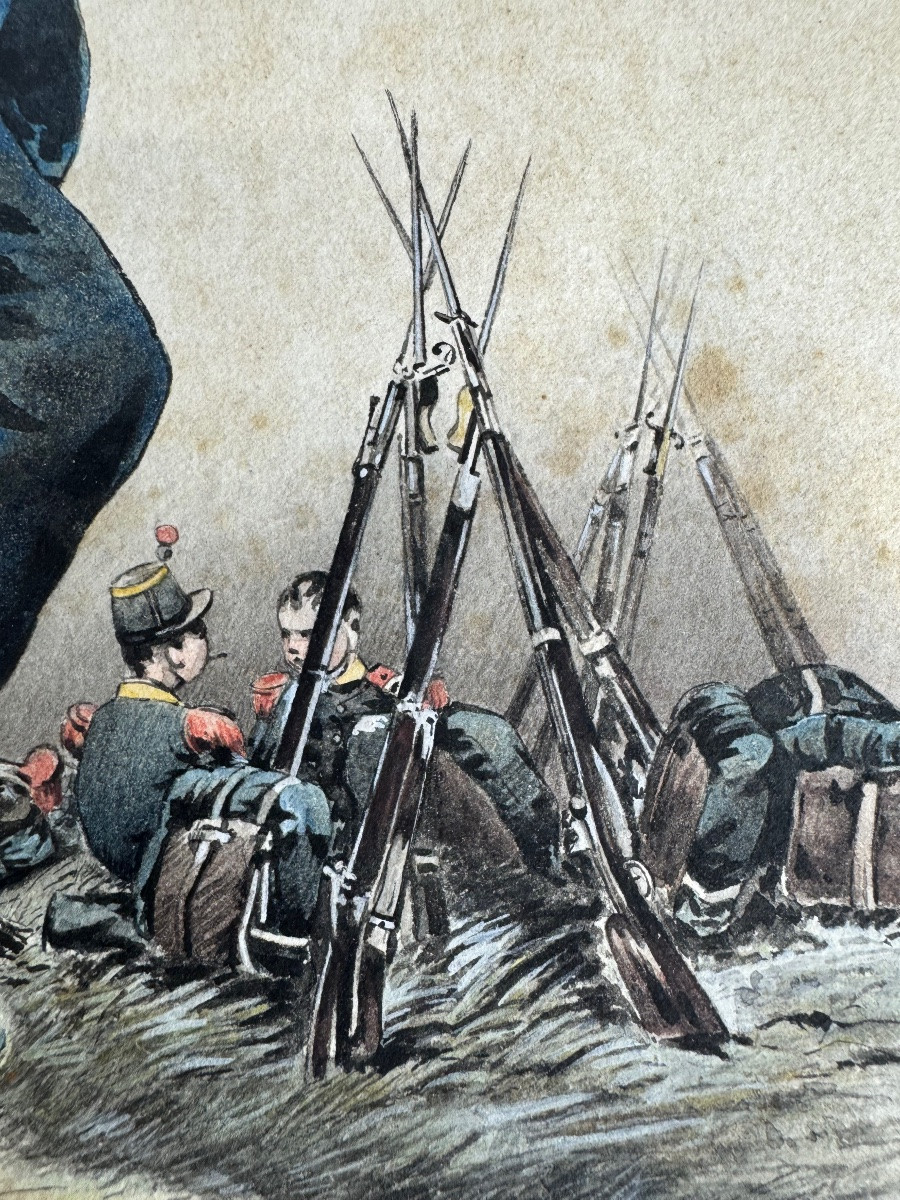 Léon Béere, Watercolor After Detaille -photo-4