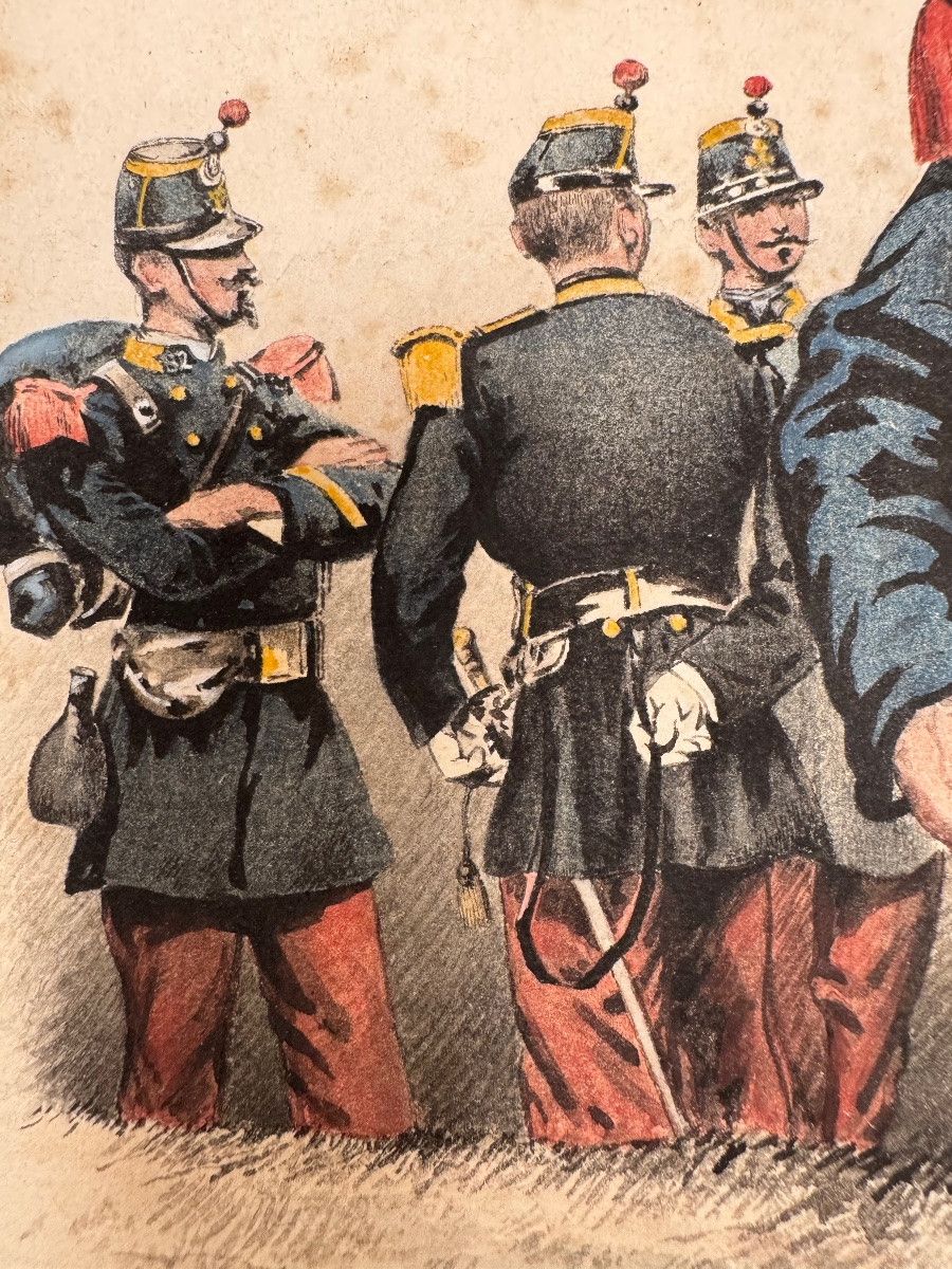 Léon Béere, Watercolor After Detaille -photo-1