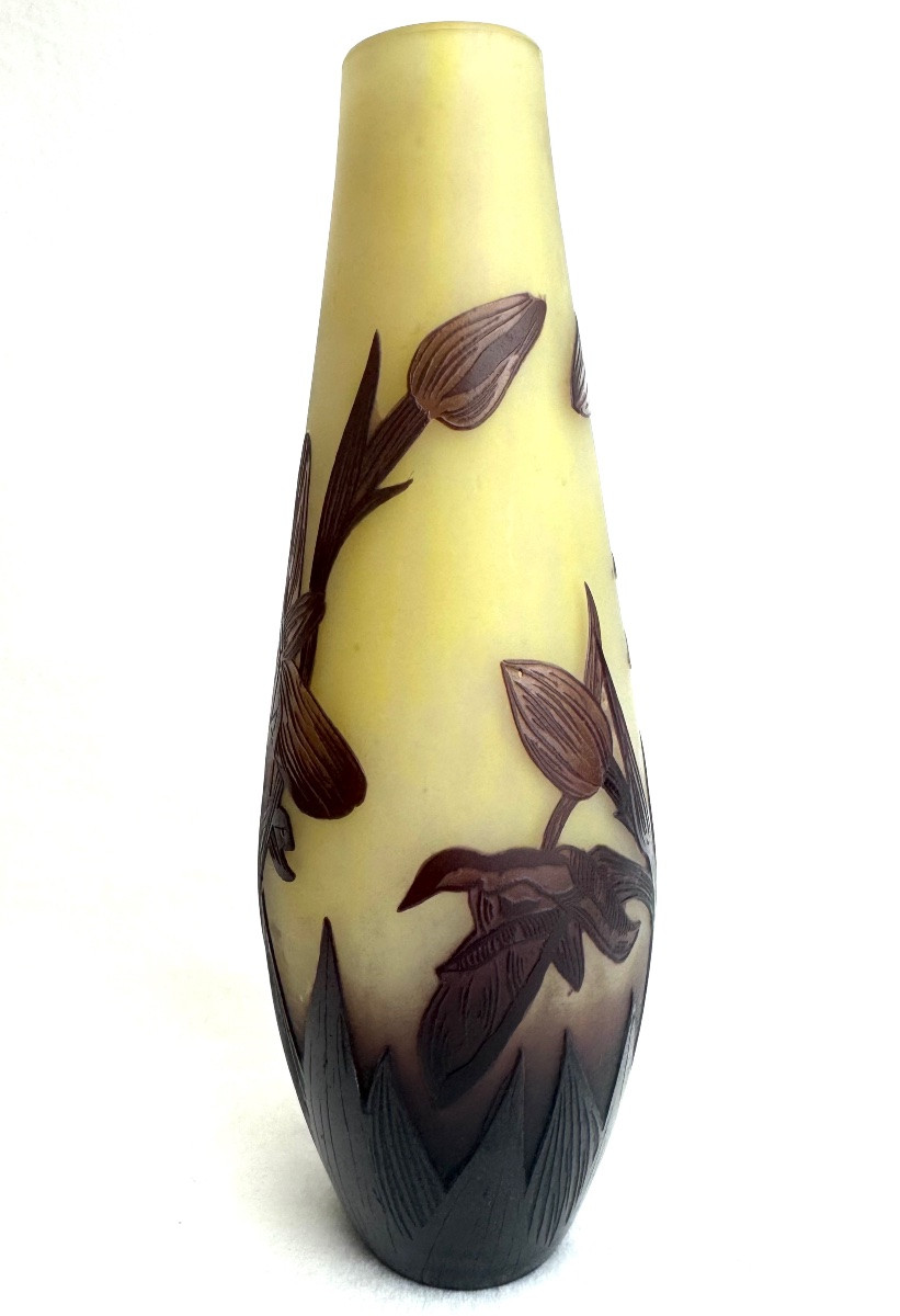 Delatte - vase à décor des orchidées -photo-4