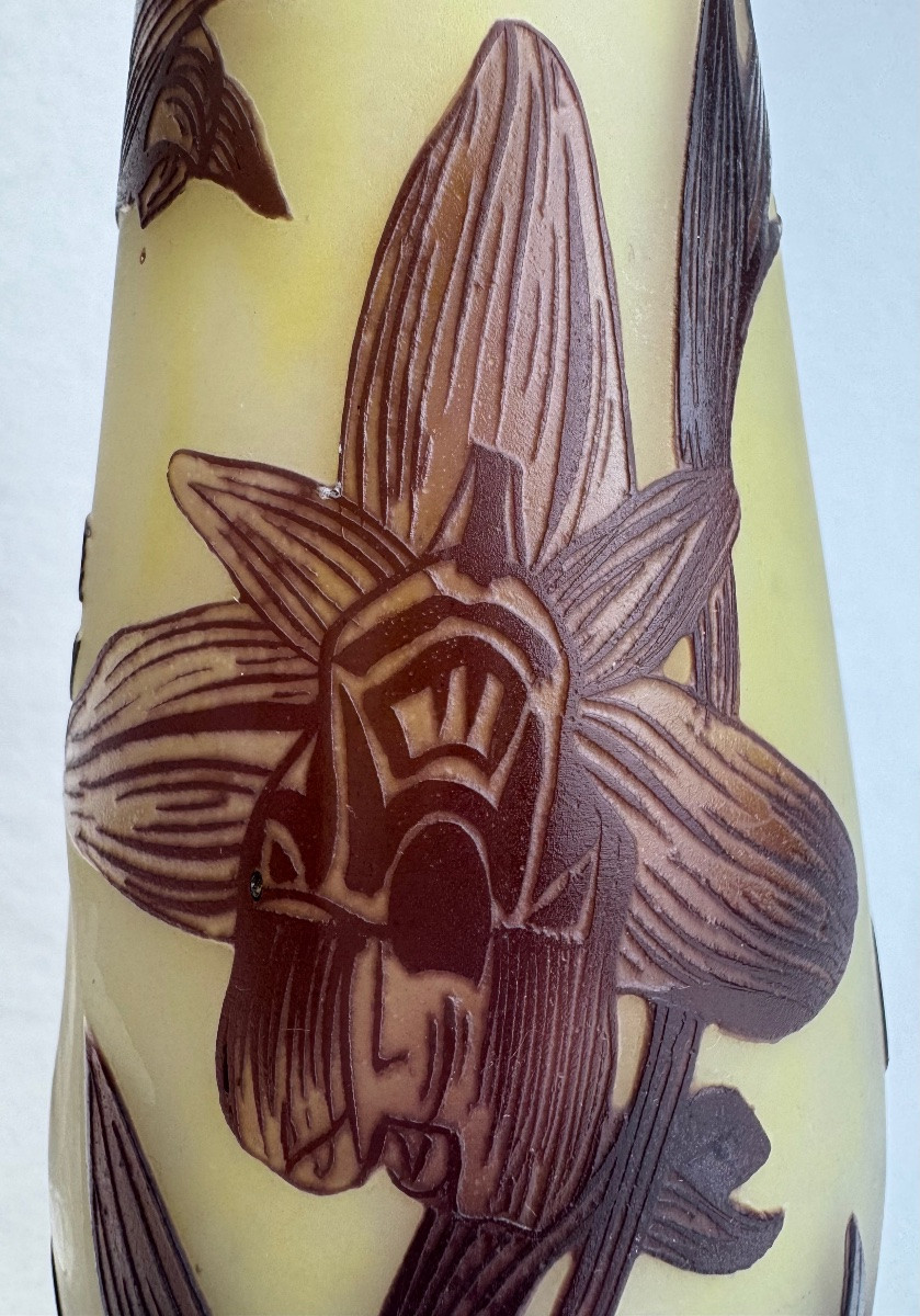 Delatte - vase à décor des orchidées -photo-4