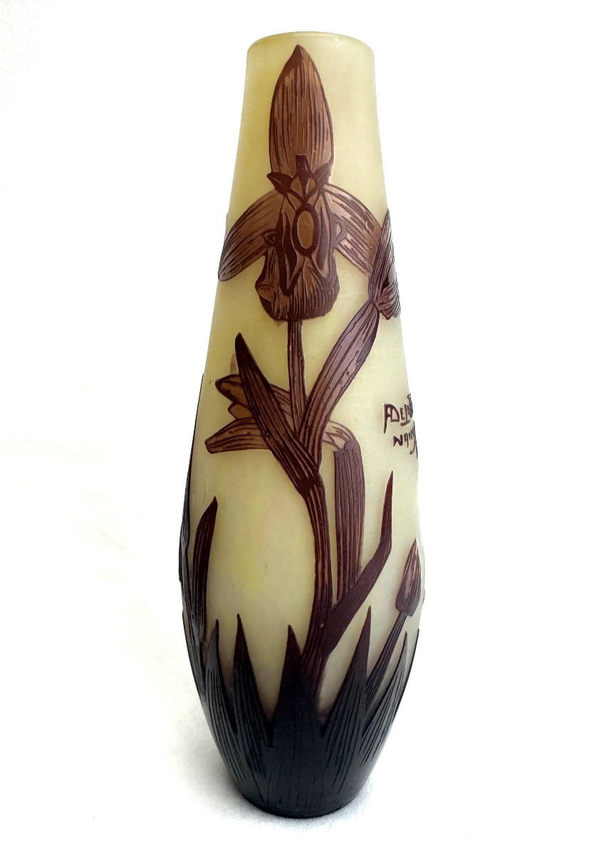 Delatte - vase à décor des orchidées 