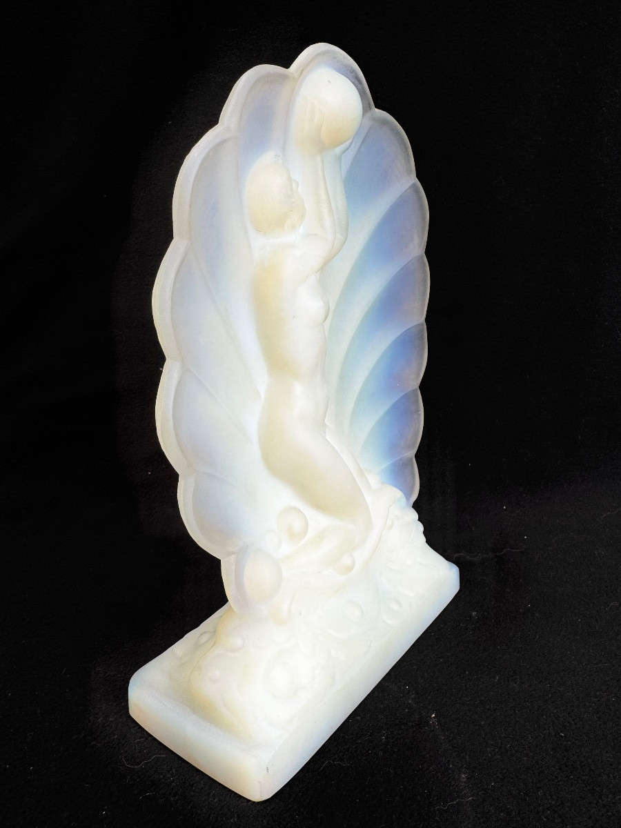 Sculpture Art Déco en verre opalescent-photo-4