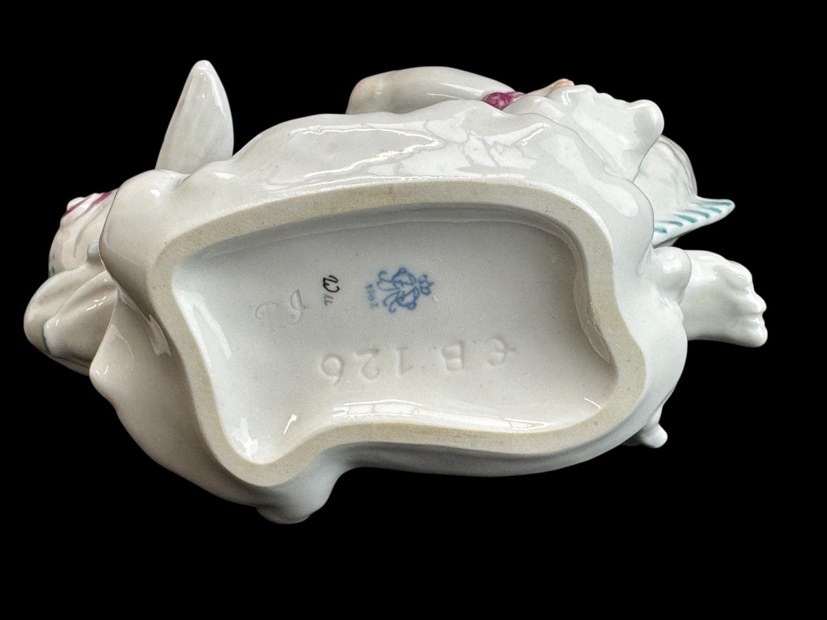 Volkstedt - Porcelain Figure Eros On A Dolphin Ii-photo-4