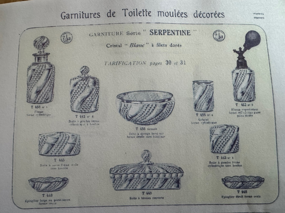 Baccarat Garniture de toilette série " Serpentine »-photo-4