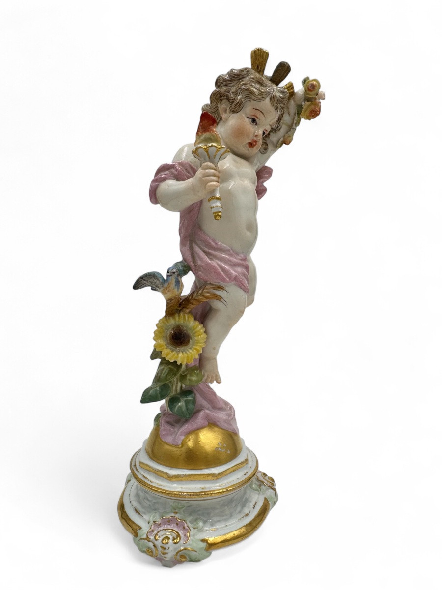 Pair Of Meissen Porcelain Figurines, "day And Night"-photo-3