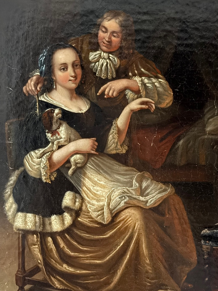 École française du XIXème, La leçon de musique  -photo-4