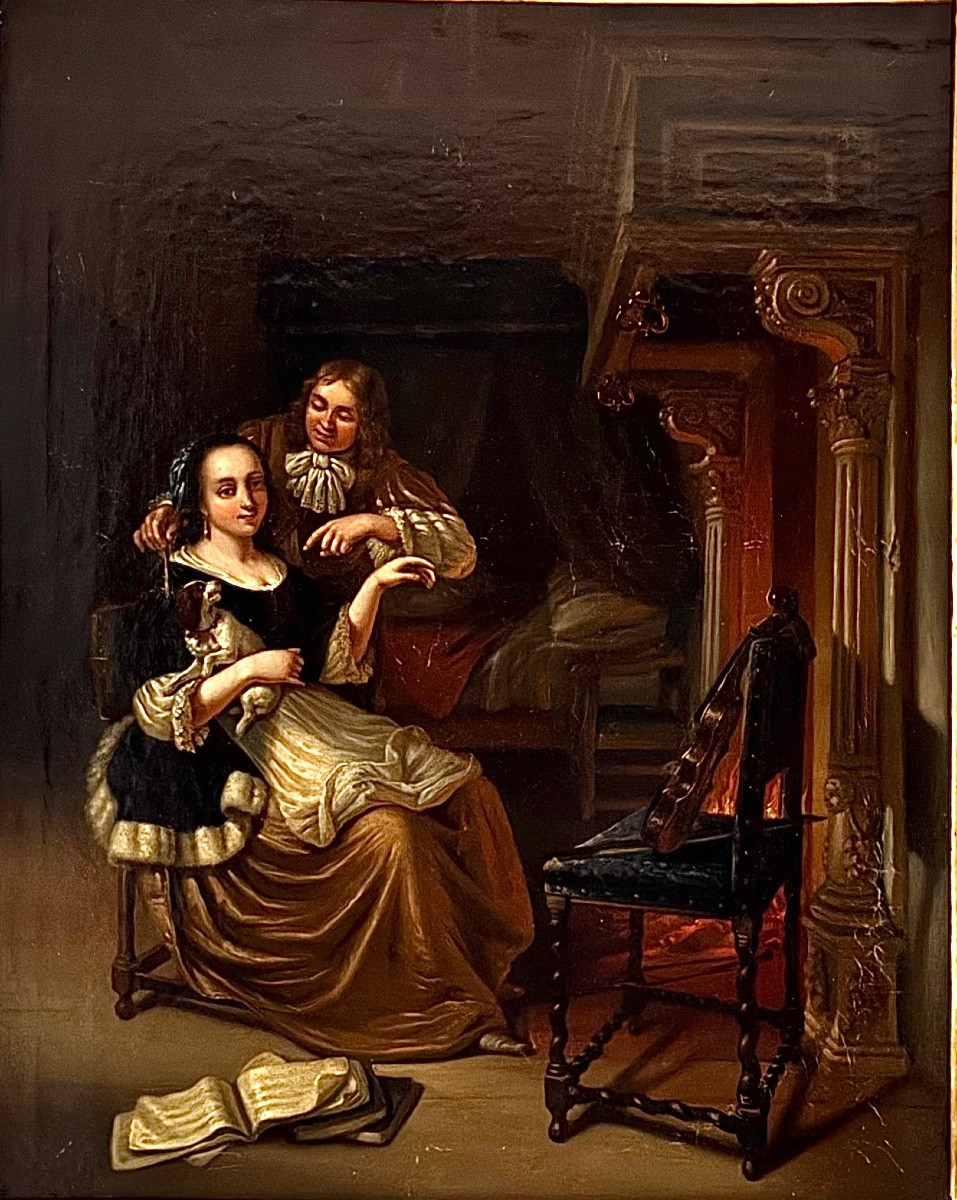 École française du XIXème, La leçon de musique  -photo-1