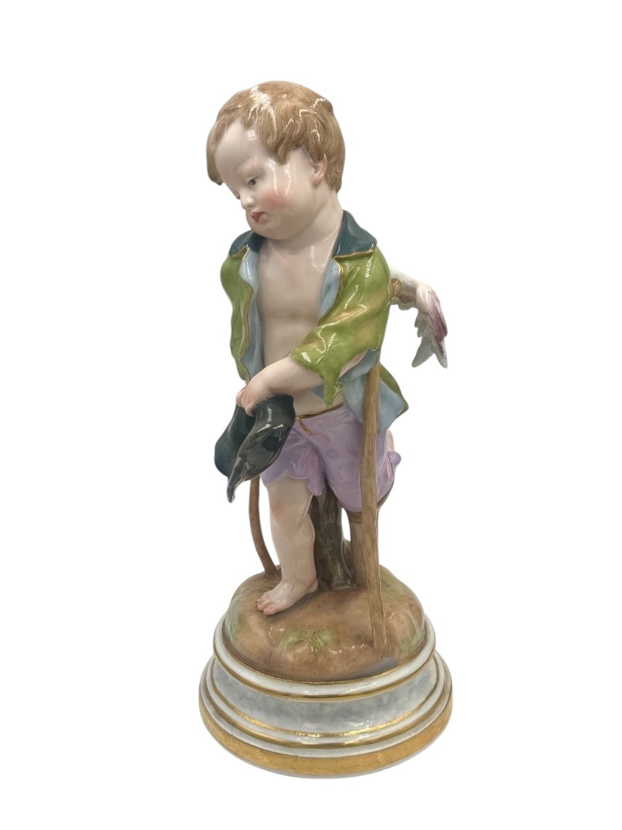 Meissen Porcelain Figure Of Cupid As A Beggar -photo-2