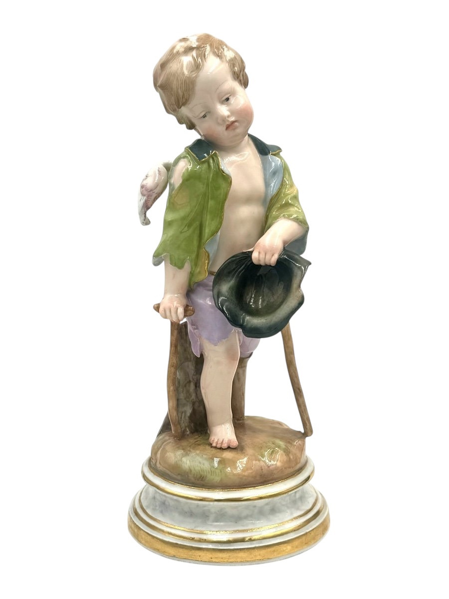 Meissen Porcelain Figure Of Cupid As A Beggar 
