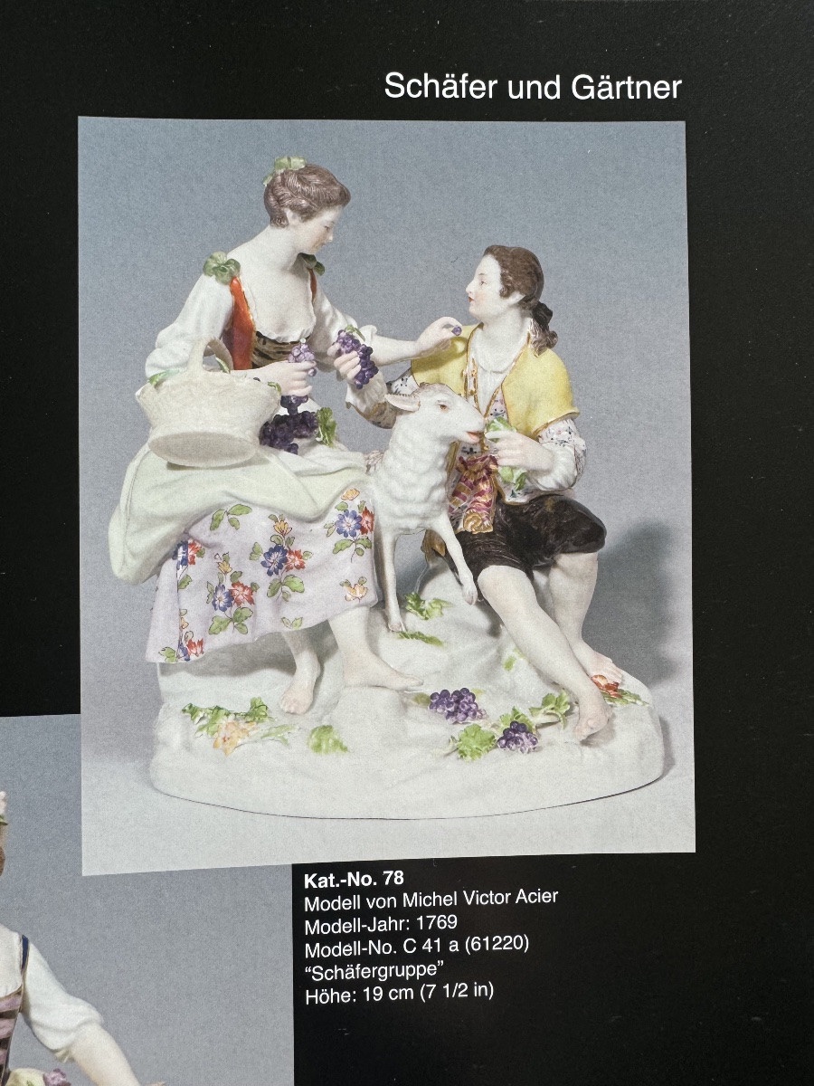 Meissen - Groupe de bergers en porcelaine-photo-6