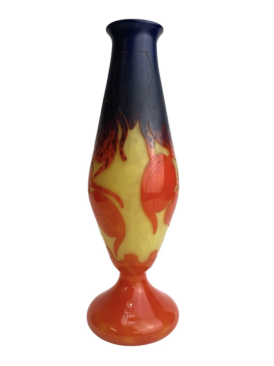 French Glass - Hops Vase -photo-3