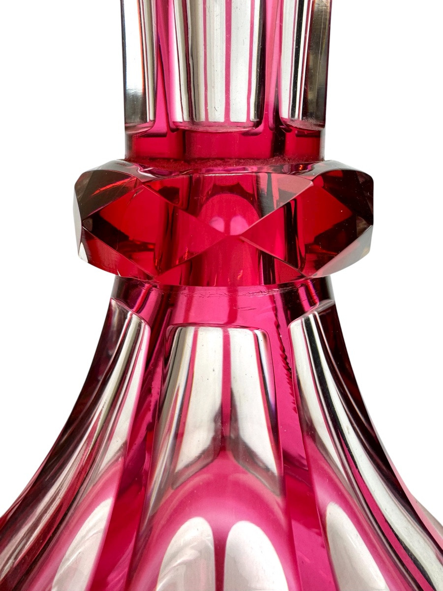 Carafe et son présentoir en cristal taillé-photo-4