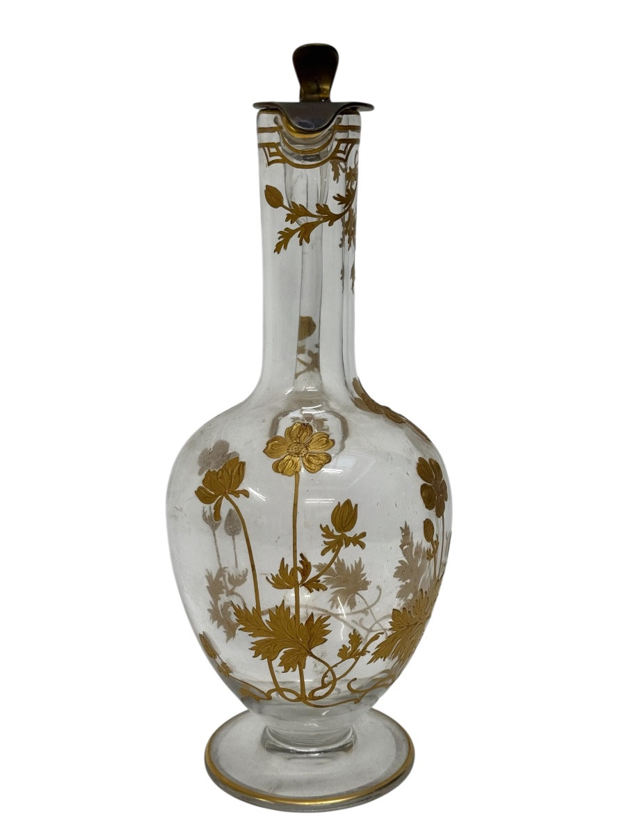 Baccarat Carafe à vin aiguière Art Nouveau -photo-2