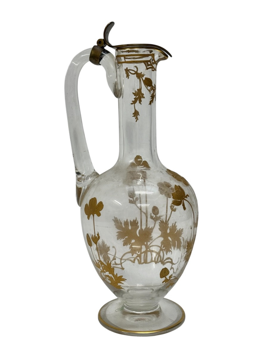 Baccarat Carafe à vin aiguière Art Nouveau -photo-3