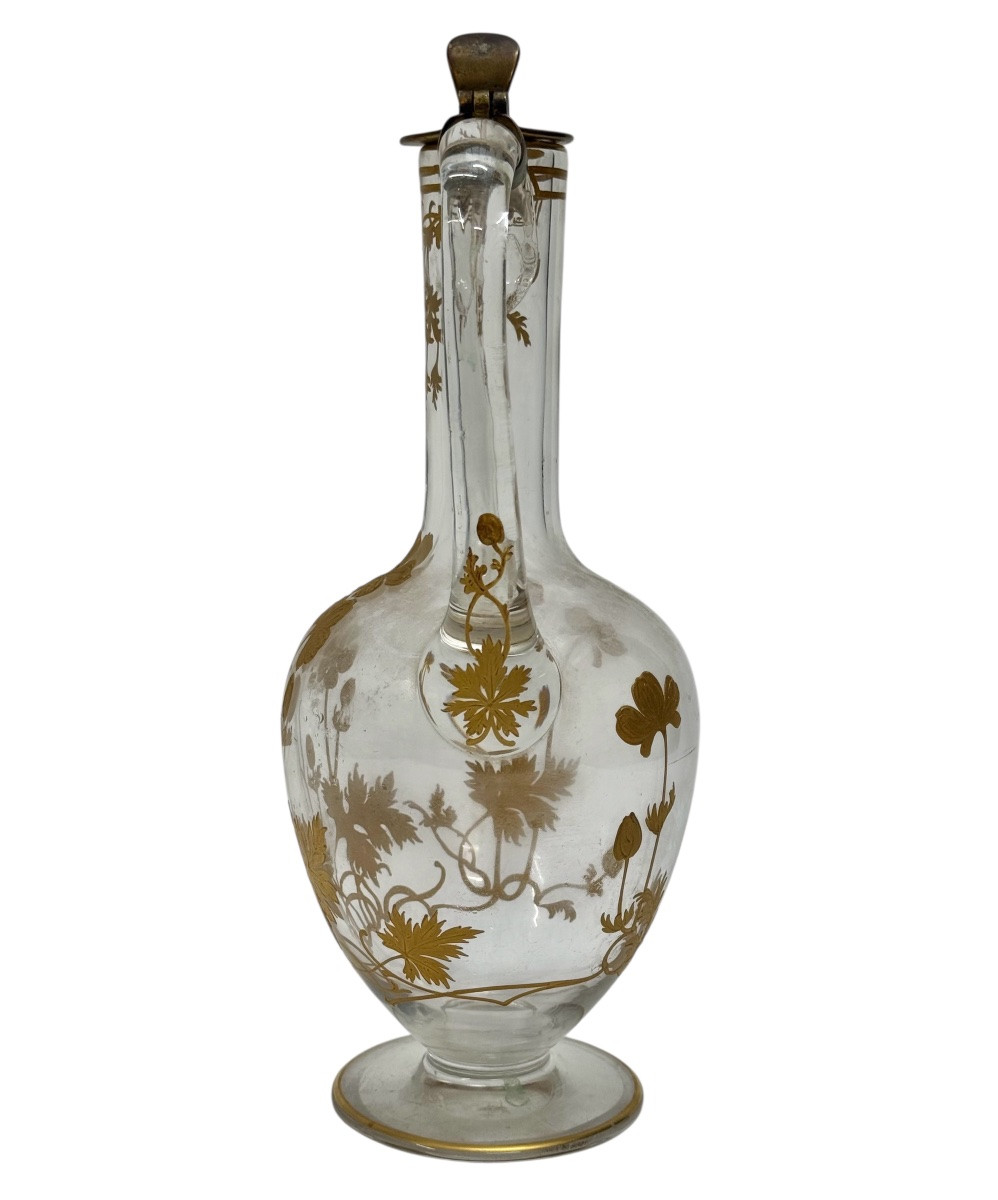 Baccarat Carafe à vin aiguière Art Nouveau -photo-4