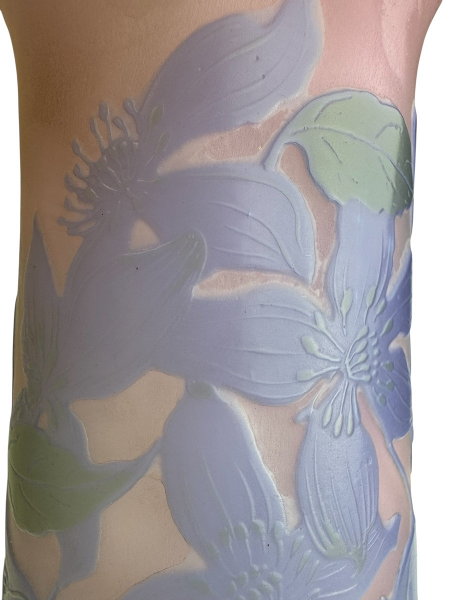 Gallé - Vase à décor de clematites -photo-6