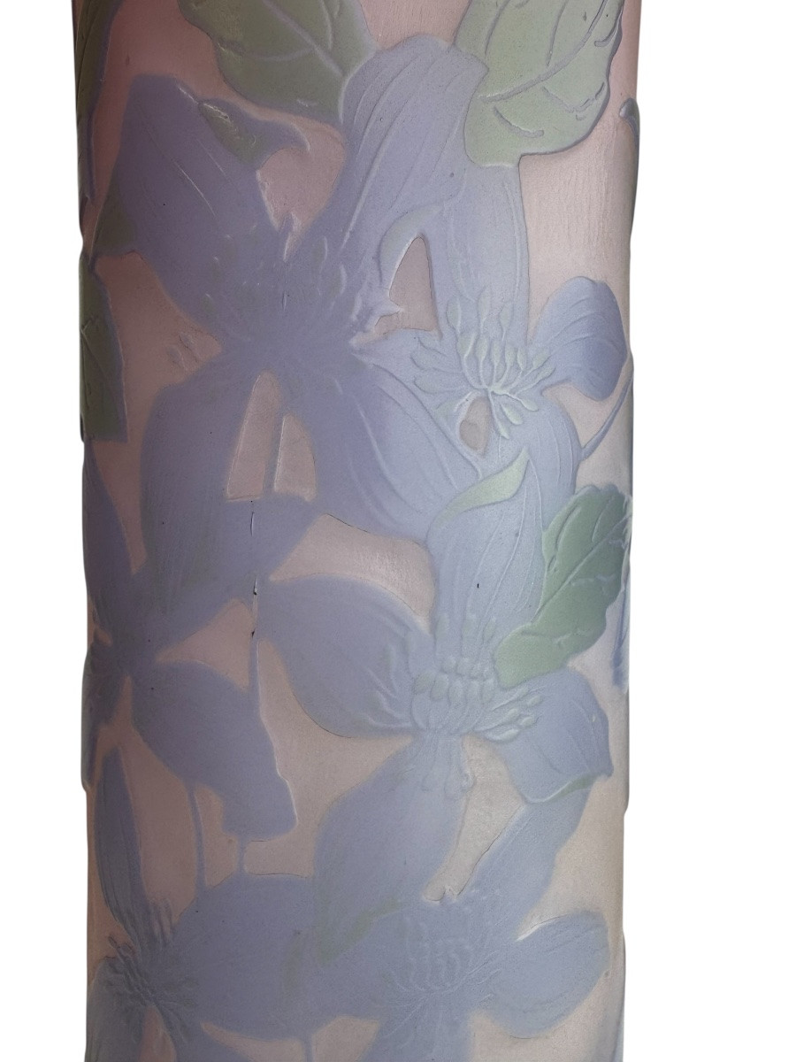 Gallé - Vase à décor de clematites -photo-7