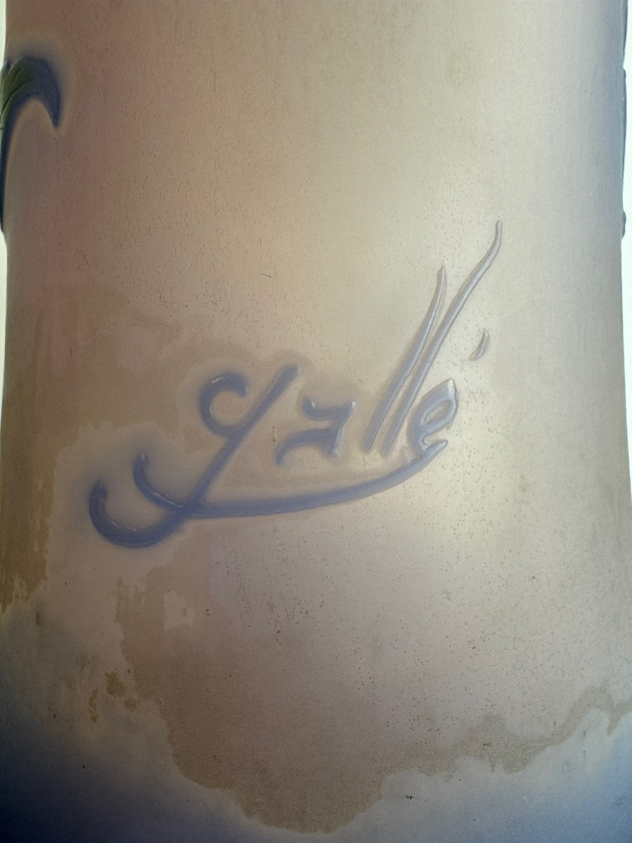 Gallé - Vase à décor de clematites -photo-8