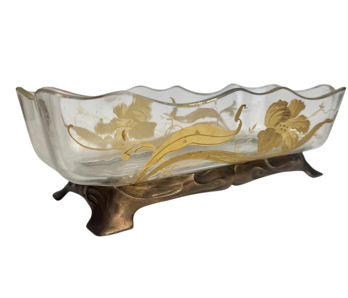 Baccarat - Crystal Planter With Iris Decoration -photo-1