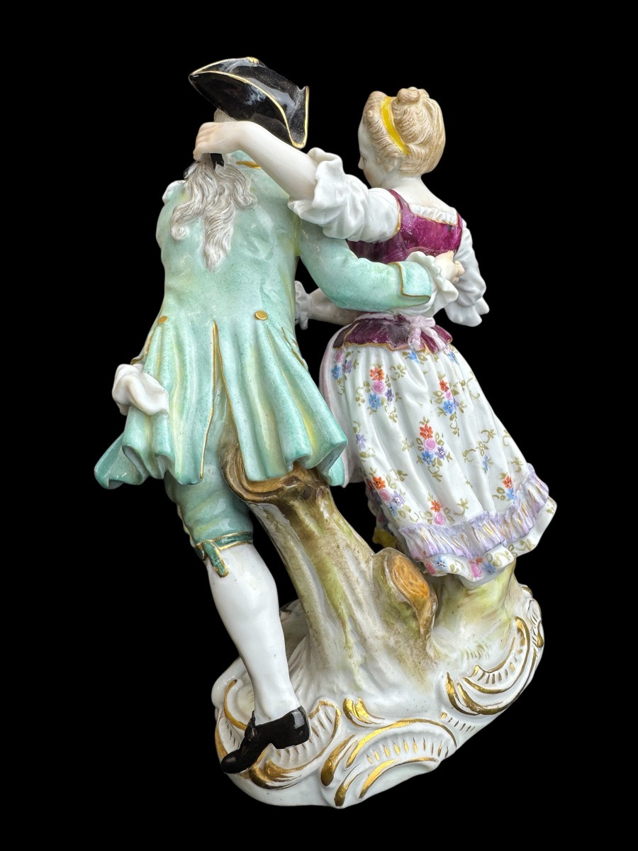 Meissen - Porcelain Group Of A Dancing Couple-photo-4