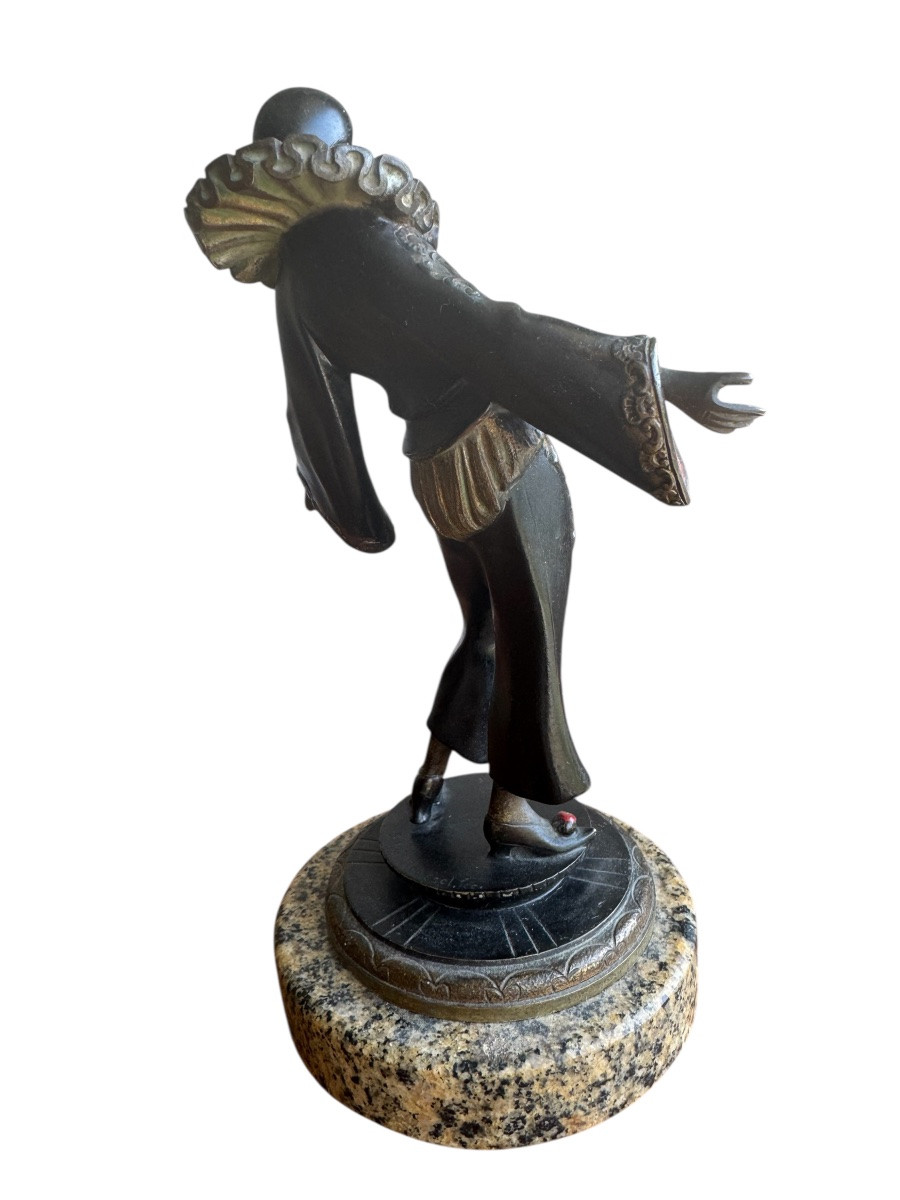 Gustav Schmidtcassel - Pierrot, Bronze Sculpture -photo-1